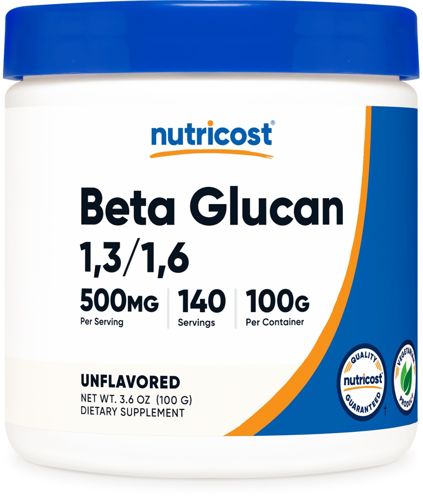Nutricost Beta Glucan Powder 100 Grams (140 Servings)