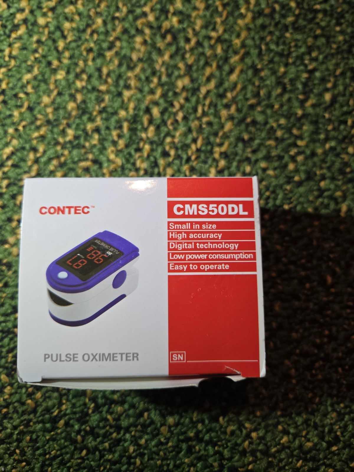 Original CONTEC CMS50D Fingertip Pulse Oximeter SpO2 Pulse Rate New In Box