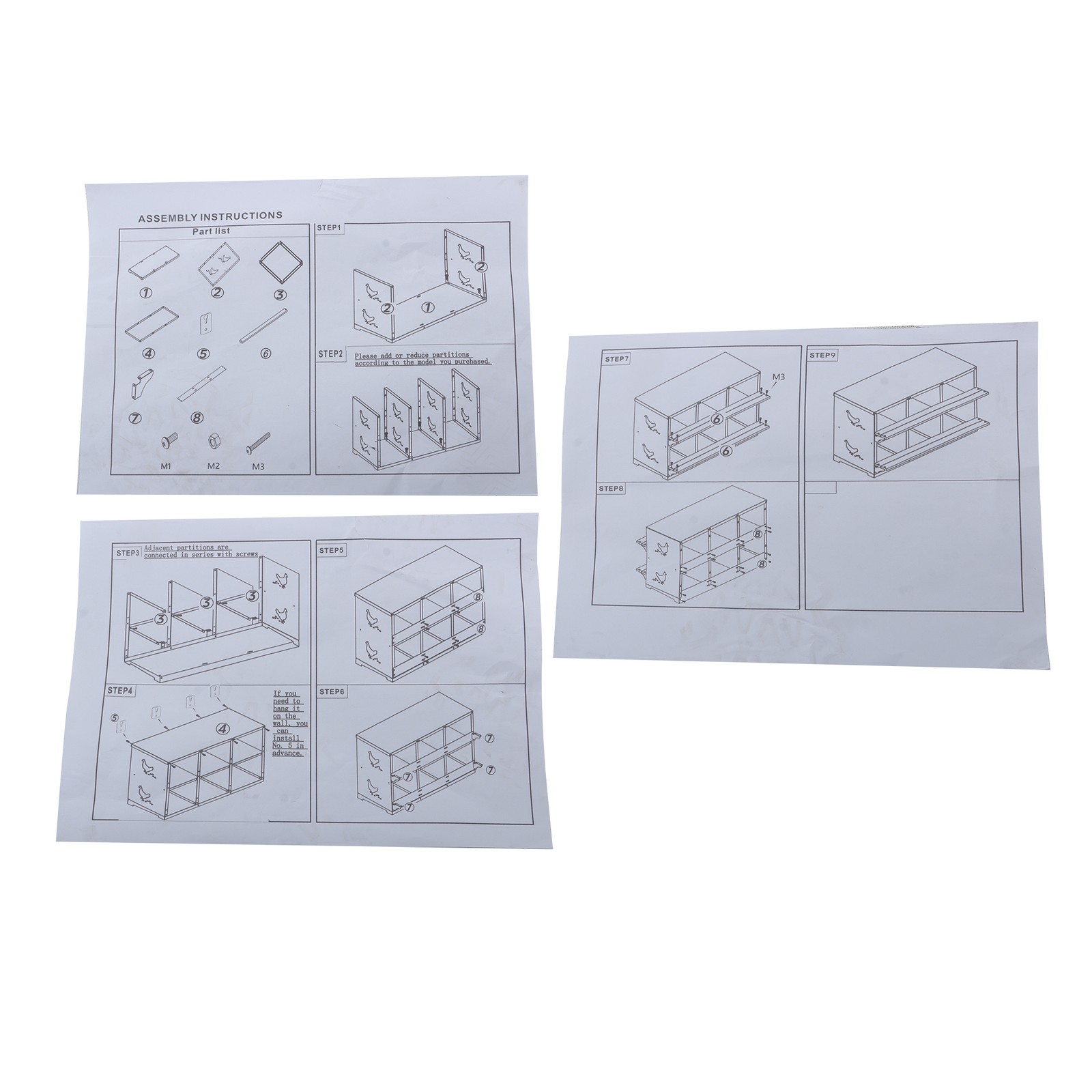 LABLT Chicken Laying Boxes 6 Compartment Nesting Boxes For Chickens