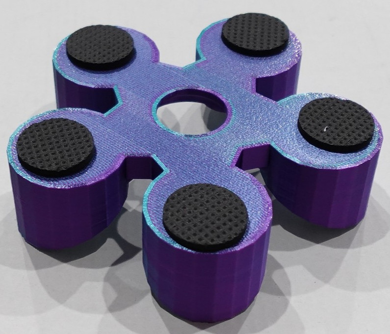 Bowling Ball Spinner Cup - Purple and Teal
