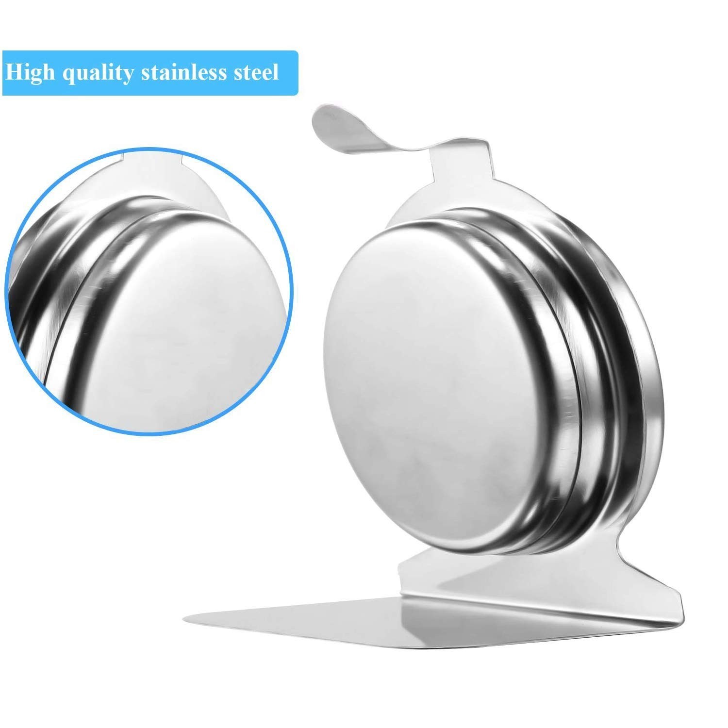 High Accuracy Refrigerator Thermometer Set - Stainless Steel, Large Dial 2-Pack