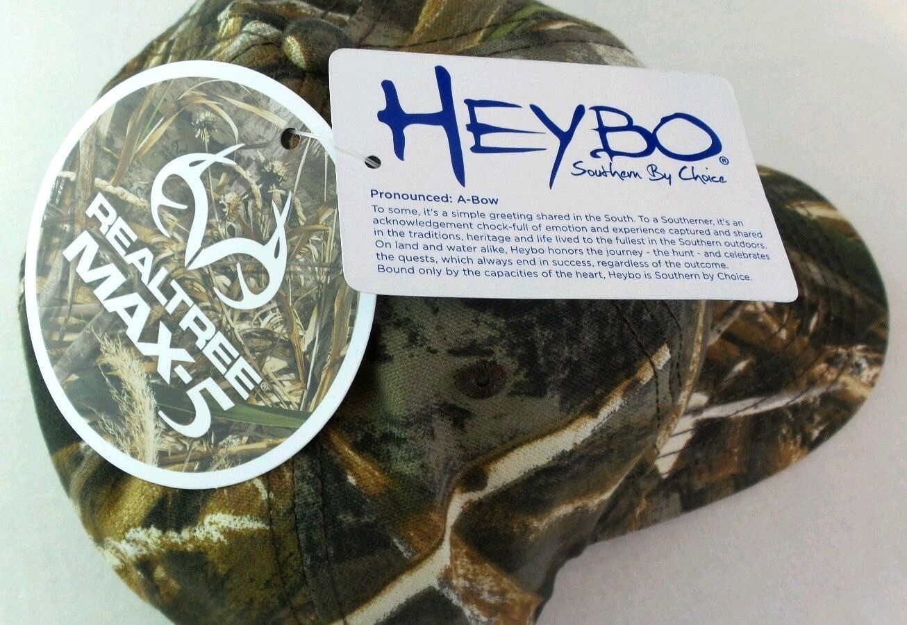 Heybo Realtree Men's Hat Cap Fishing Hunting Camouflage One Size Snapback Max5