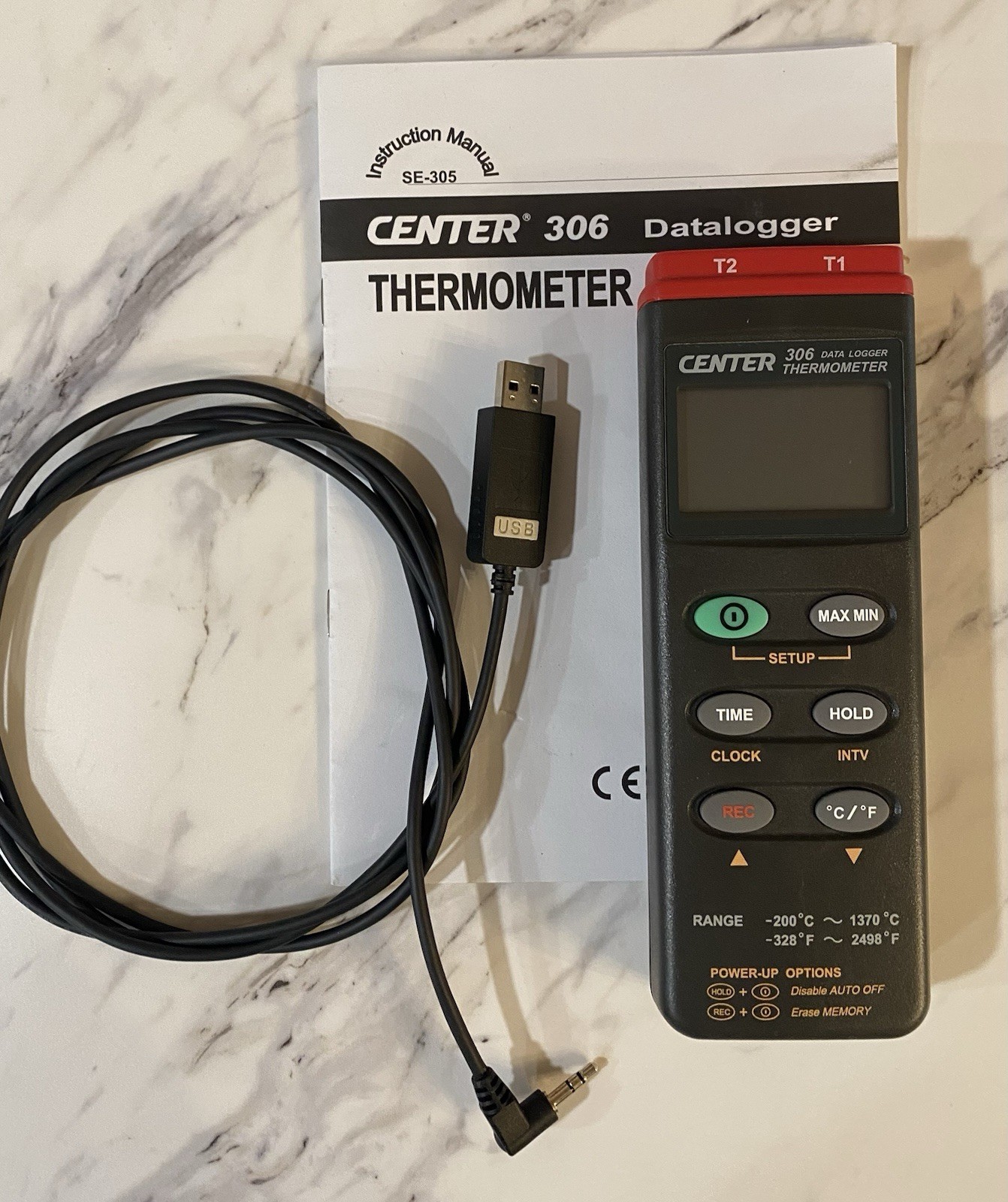Center 306 Data logging Thermometer For Type K Thermocouples