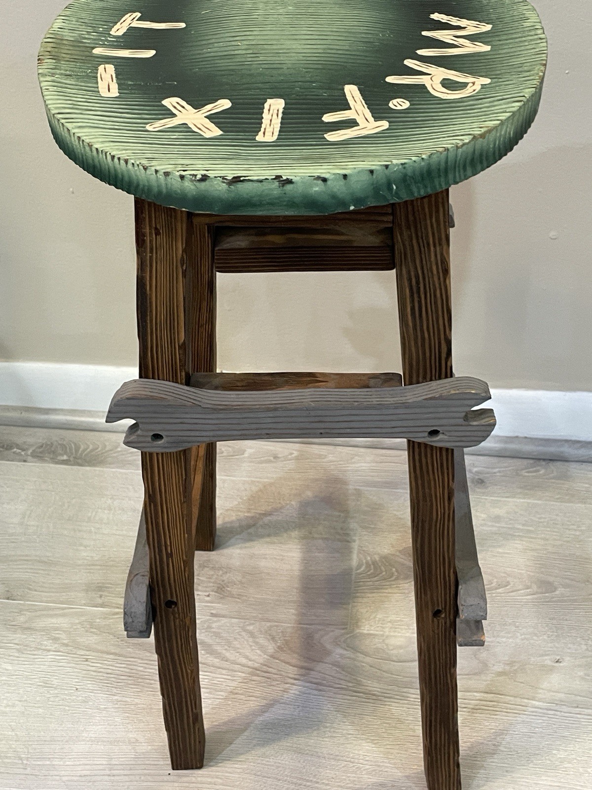 Vintage Handmade MR. FIX IT Tool Stool / unique one of a kind / Great Gift Idea