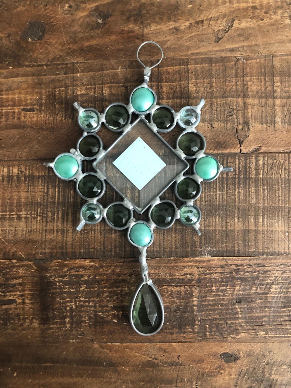 Ornament Handmade Glass Crystal Hanging 9”
