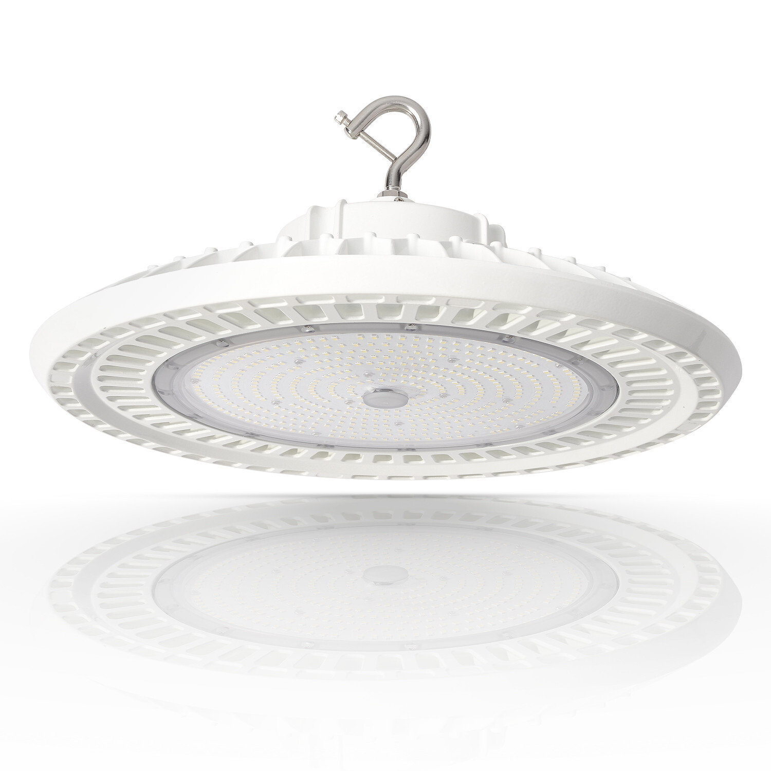 240W White UFO High Bay LED Lights Fixture 5000K for Garage Work Shop Industrial