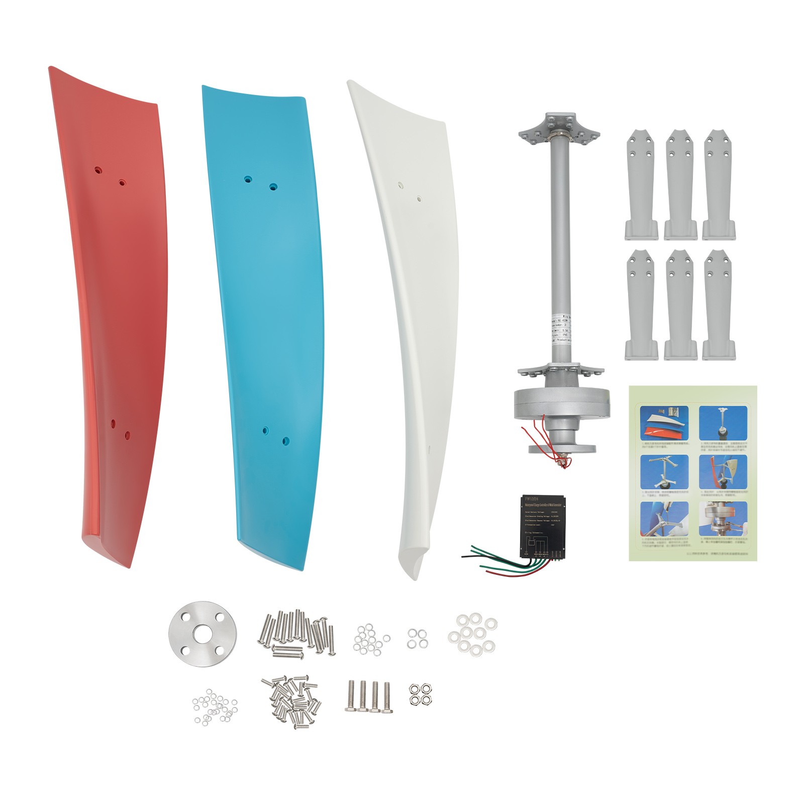 400w Helix maglev Axis Vertical Wind Turbine Wind Generator & Controller 12v DC