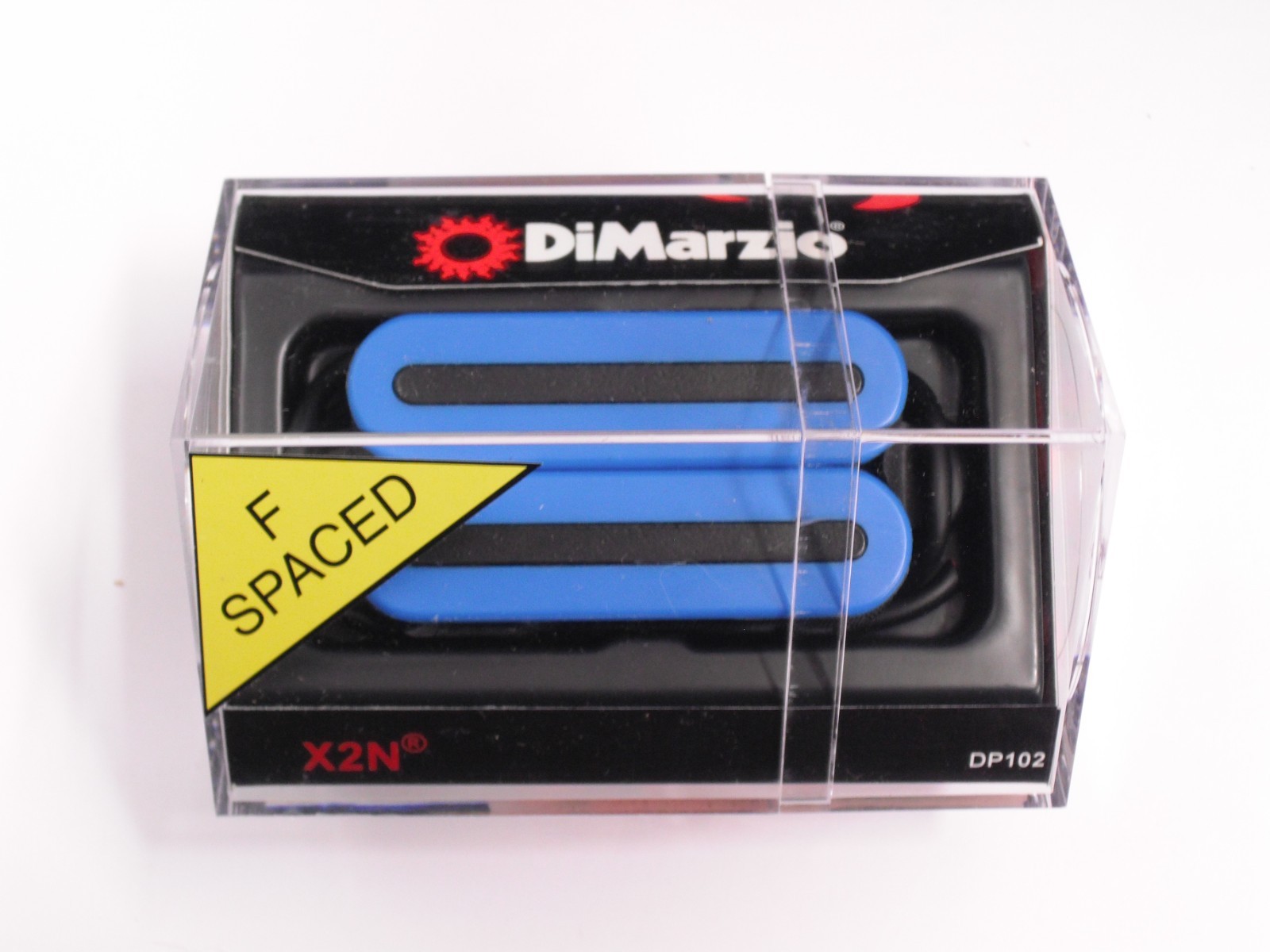 DiMarzio F-spaced X2N Bridge Humbucker Blue W/Black Rails DP 102
