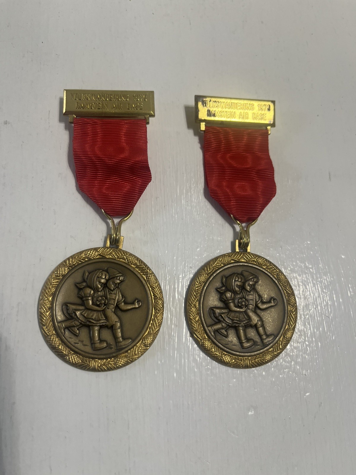 - (2) 1979 Volkswandering Ramstein Air Base Pins