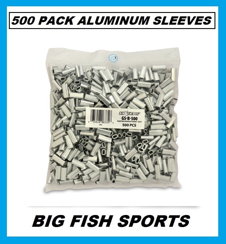 HI-SEAS GRAND SLAM ALUMINUM SLEEVES (size B) 2.8 mm 500pcs. GS-B-500 NEW!