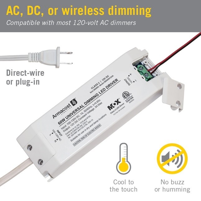 Armacost Lighting 60-Watt Universal Dimmable 12V DC LED Driver TRIAC 840600