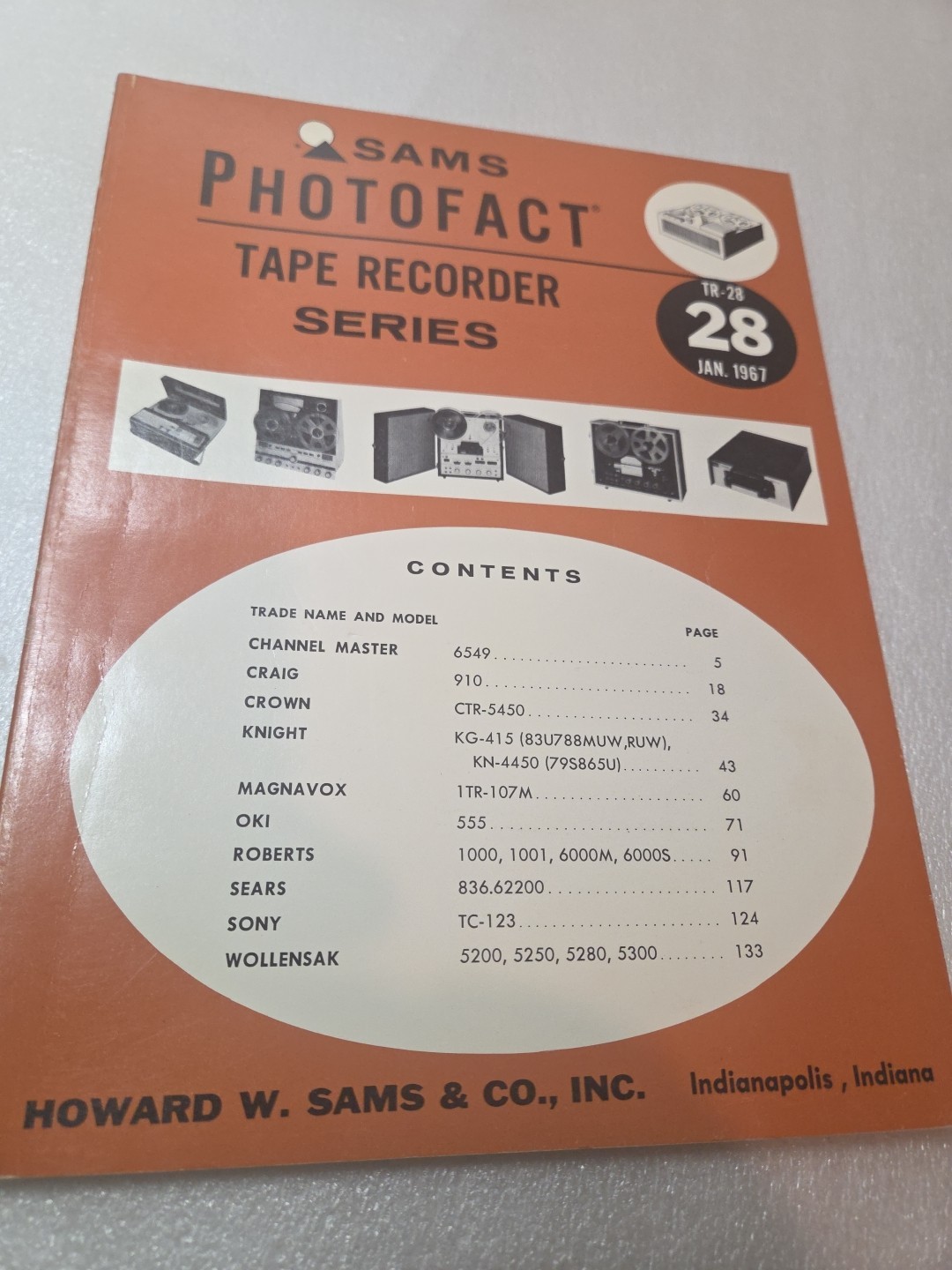 SAMS Photofact Tape Recorder Series TR-28 January 1967
