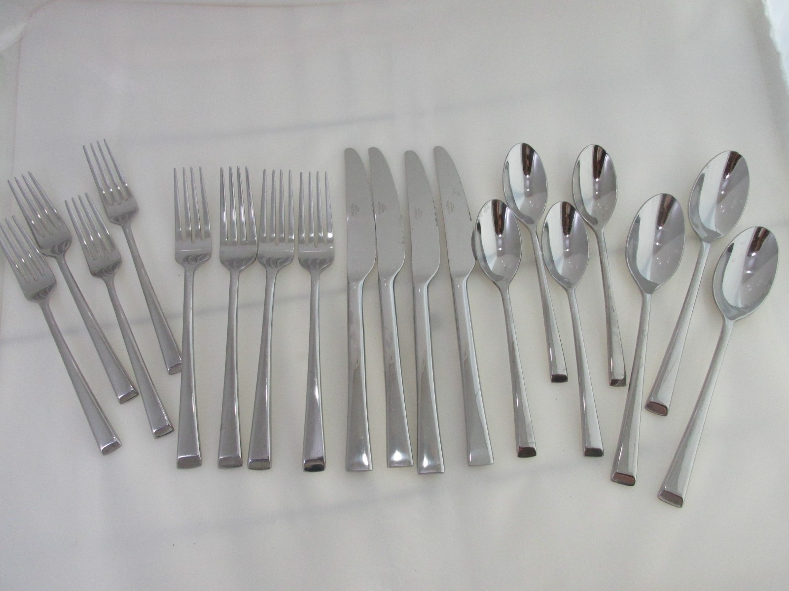 Lot 19 Pc Mikasa ROCKFORD Stainless Flatware Set Knife Fork Salad Spoon Soup