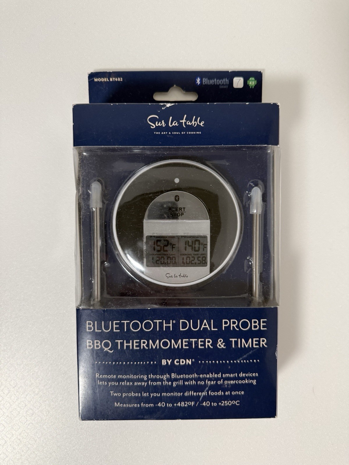 Sur La Table CDN BT482 Bluetooth Dual Probe BBQ Thermometer & Timer MSRP $70