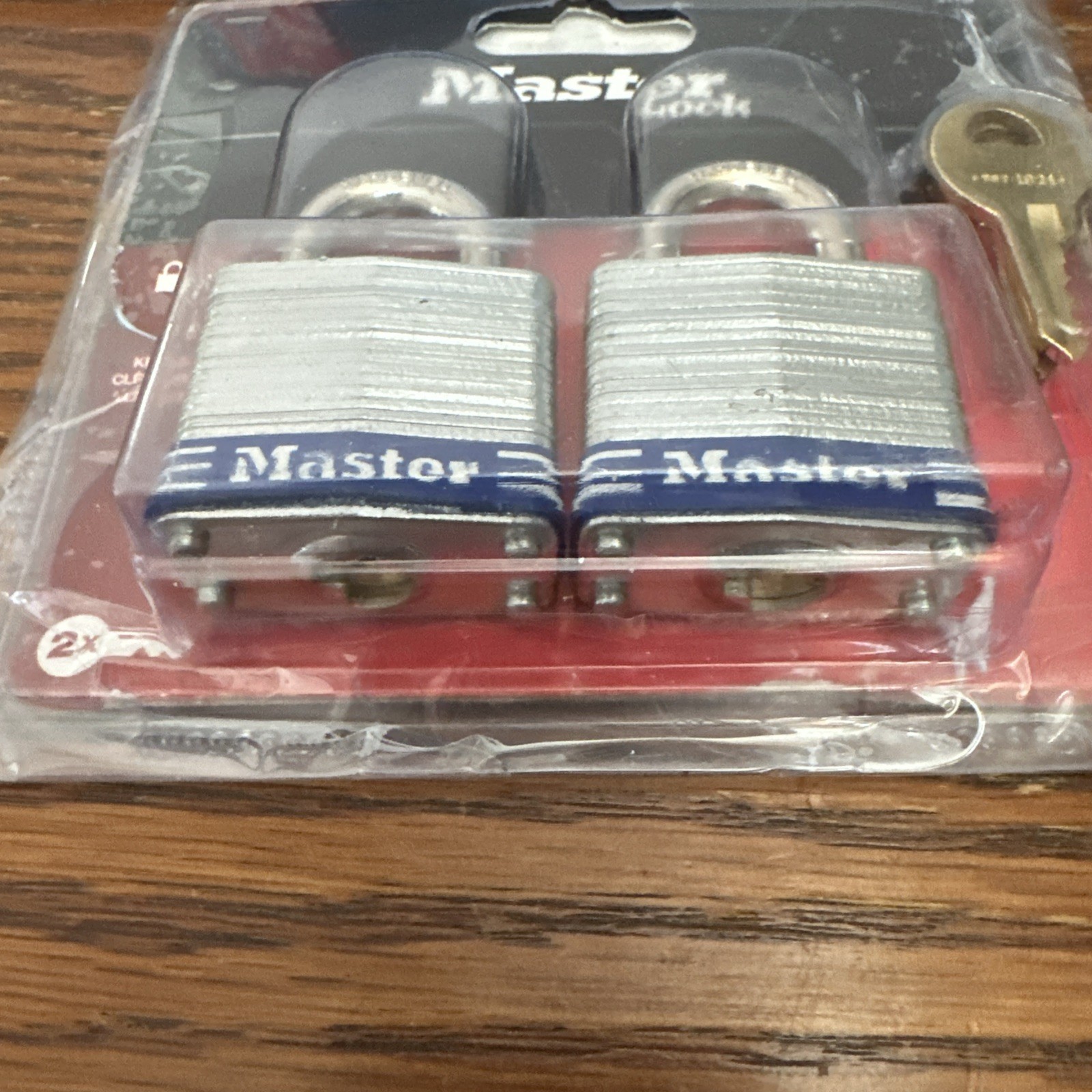 (2-Pk) Laminated Padlock with Key 1-9/16" Wide 3TLD-Includes 4 Keys