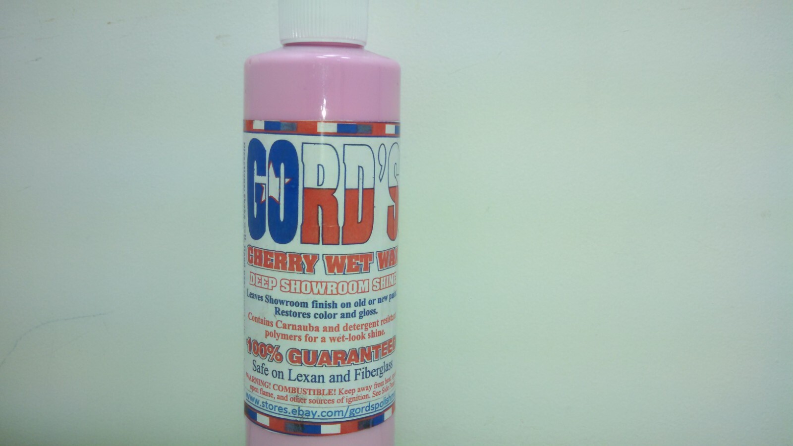 Gord's Cherry Wet Wax Sealer 16 oz, Car Truck ATV's - Leaves a Show Room Shine