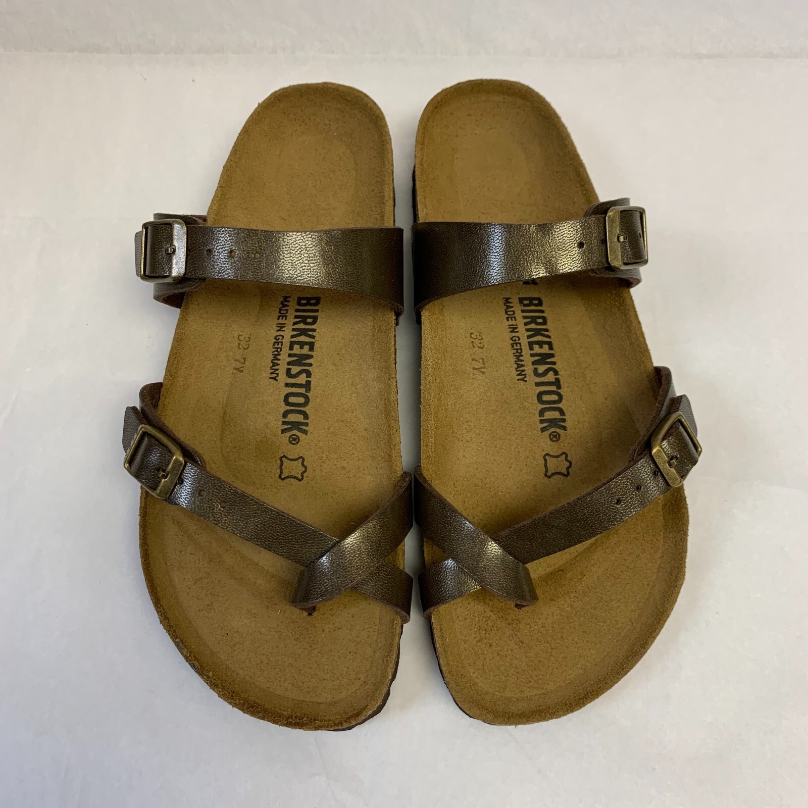 Birkenstock New w/o Box Mayari Golden Brown Birko-Flor Narrow - Select Size
