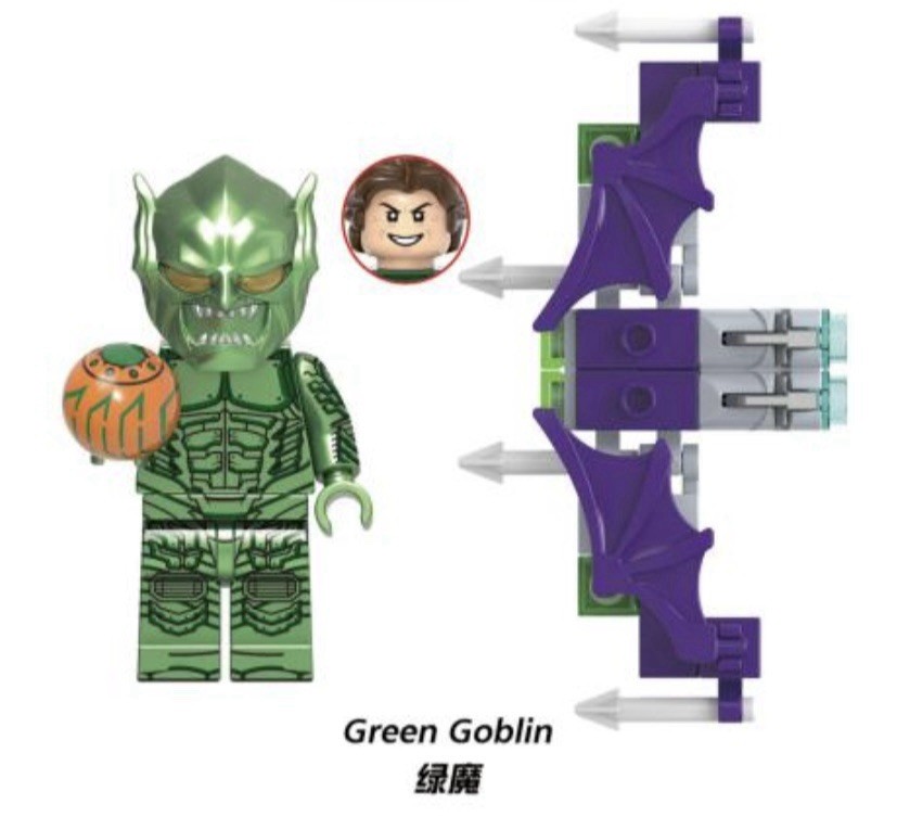 Green Goblin With Shooting Glider Custom Minifigure