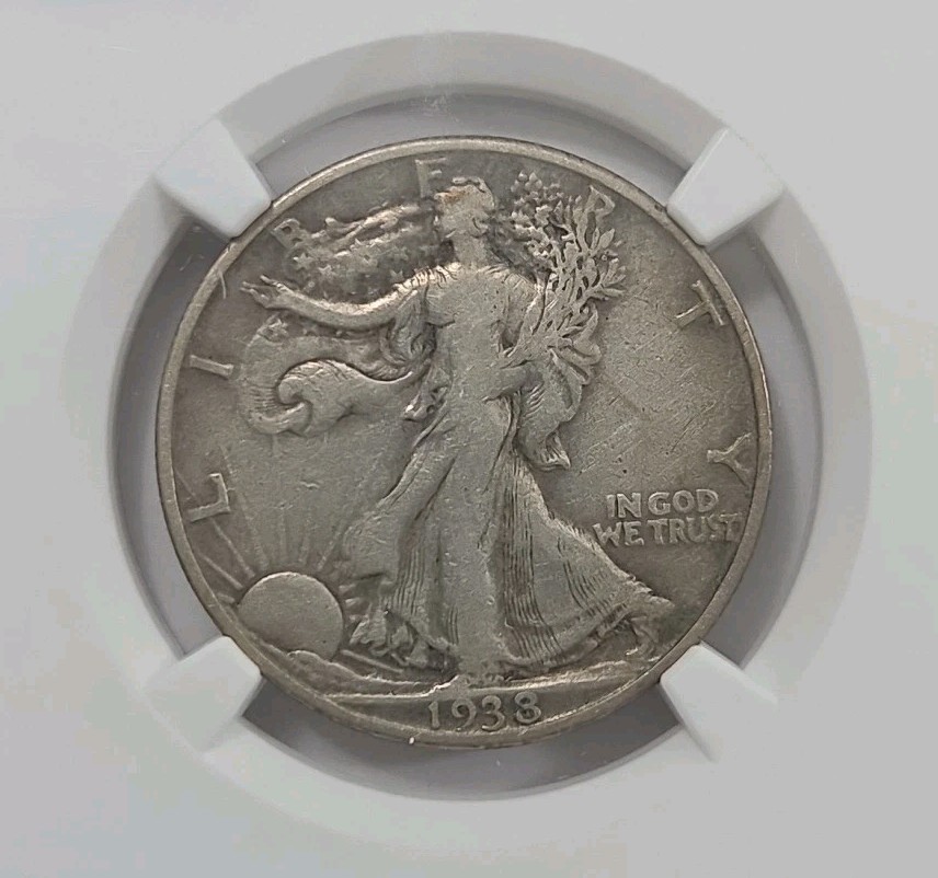 1938-D Walking Liberty Half .50. NGC F 15.