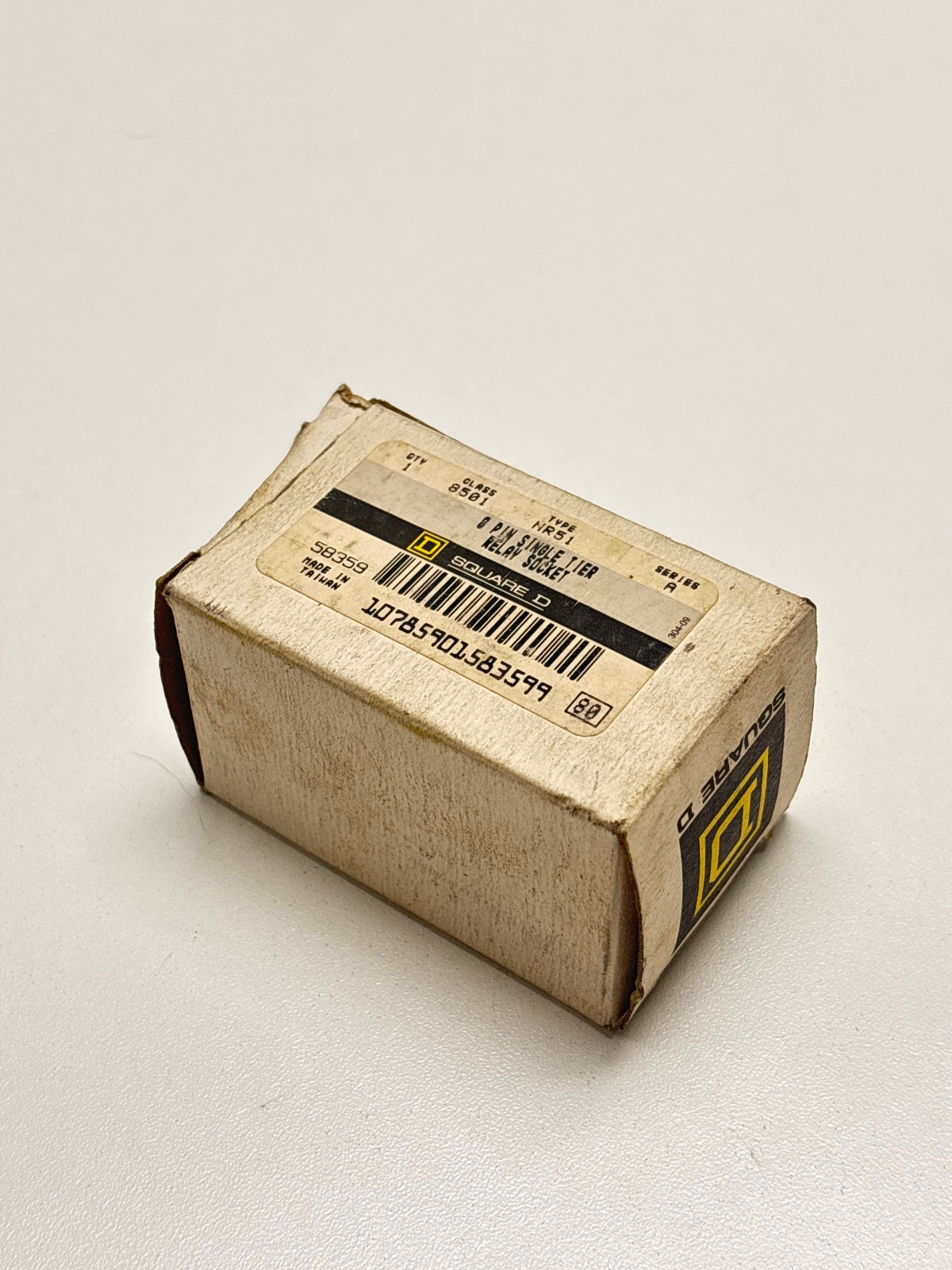 Square D 58359 8 Pin Single Tier Relay Socket Ser A Type NR-51 1Z-1755-B7