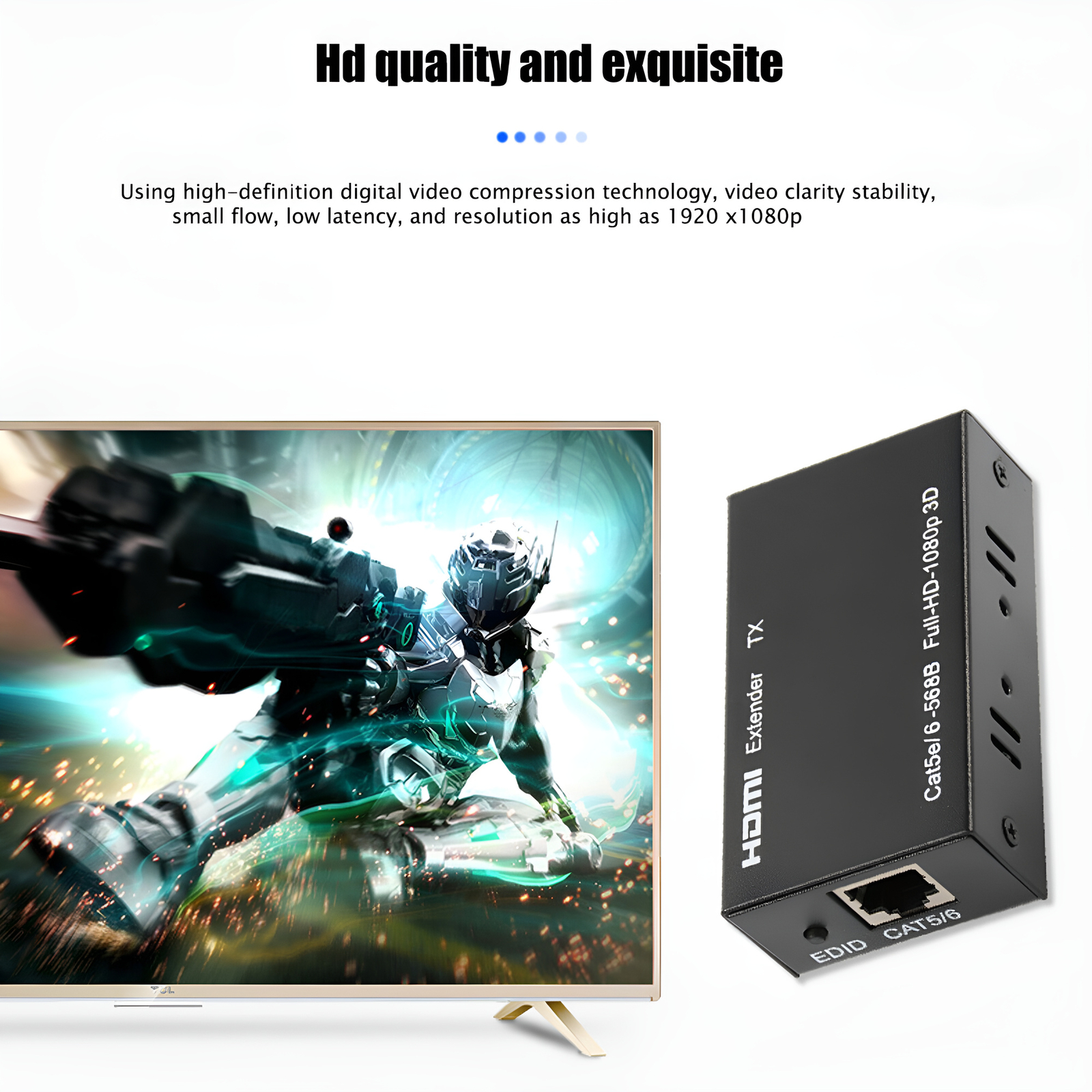 HDMI 1080P Extender up to 200ft over Cat5 Cat6 Ethernet Network LAN Cable 60m