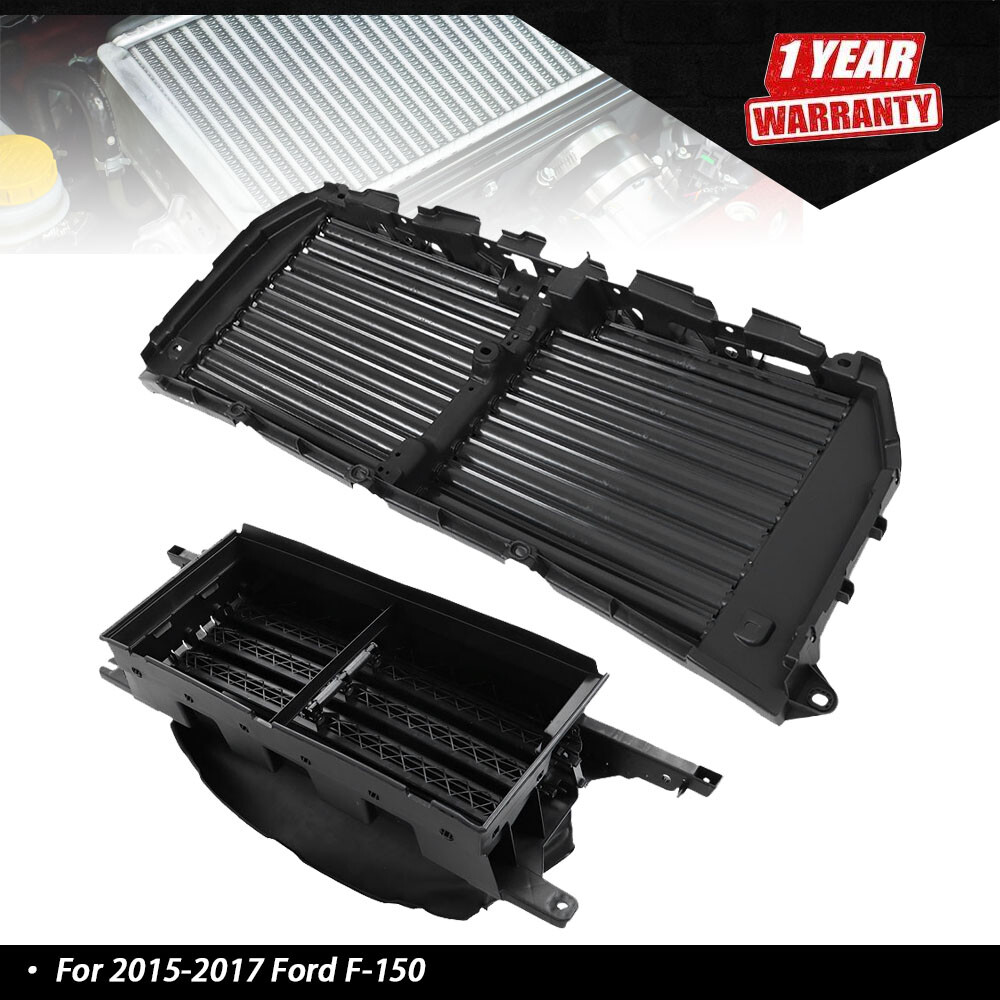 For Ford F-150 15-17 Upper&Lower Radiator Grille Air Shutter Assembly FL3Z8475F