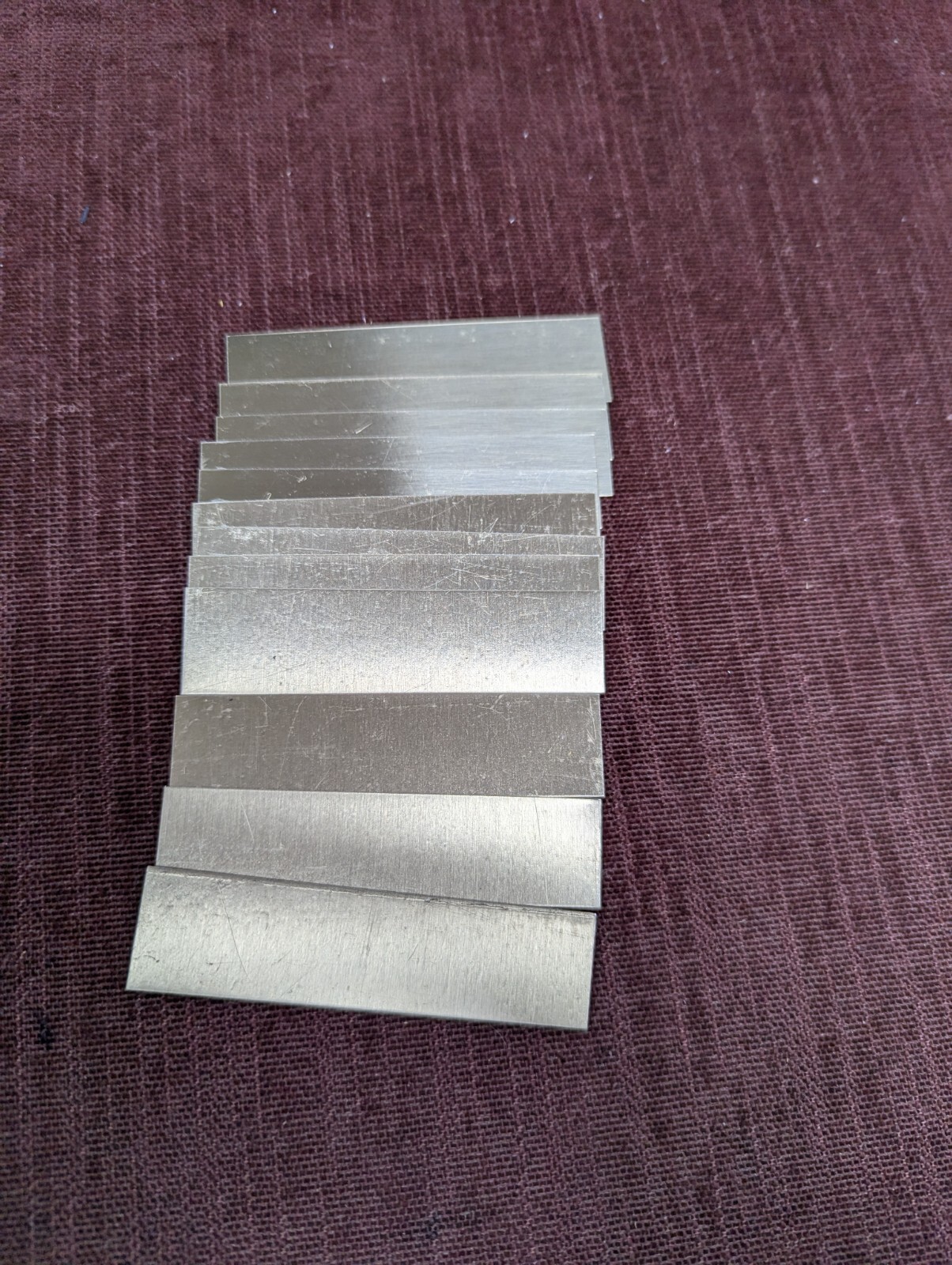 lot of 11 GOLD ALUM ENGRAVING PLATES 3/4" x 3" with protective film