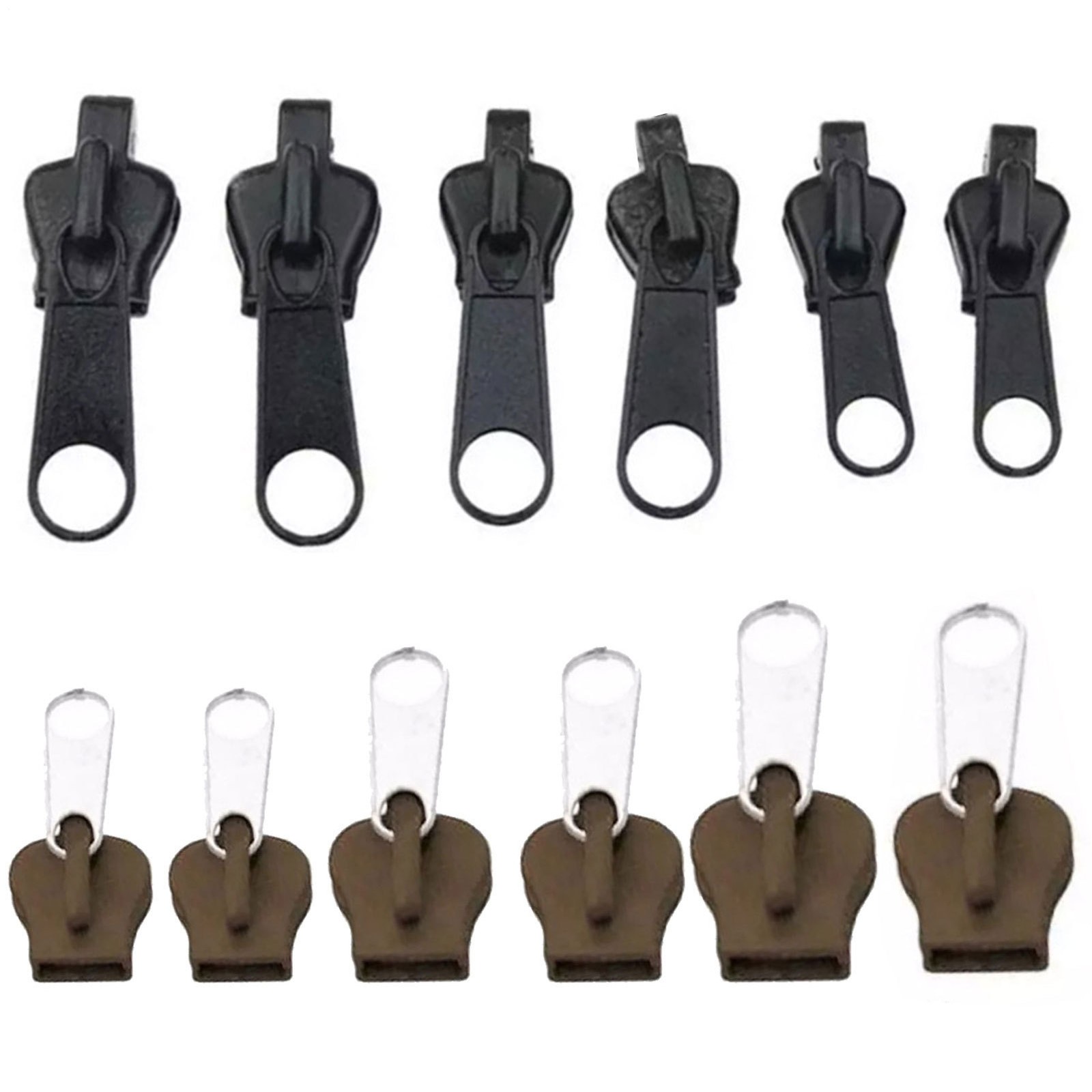 Zipper Head Repair 6pcs Sturdy Zip Fixer Heavy Duty Zipper Head Accessories