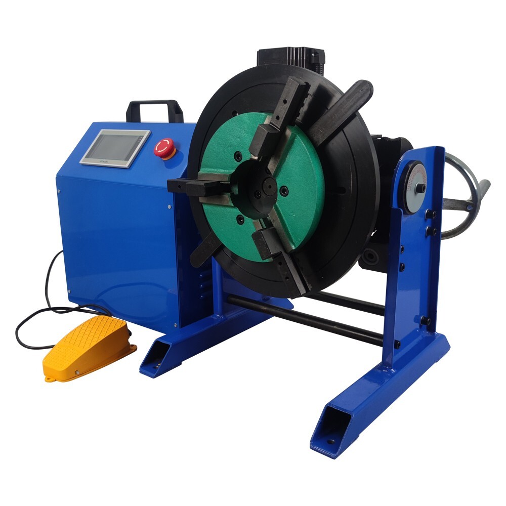 50KG Welding Positioner Turntable Welding Bench PLC Controller+ 200MM Chuck