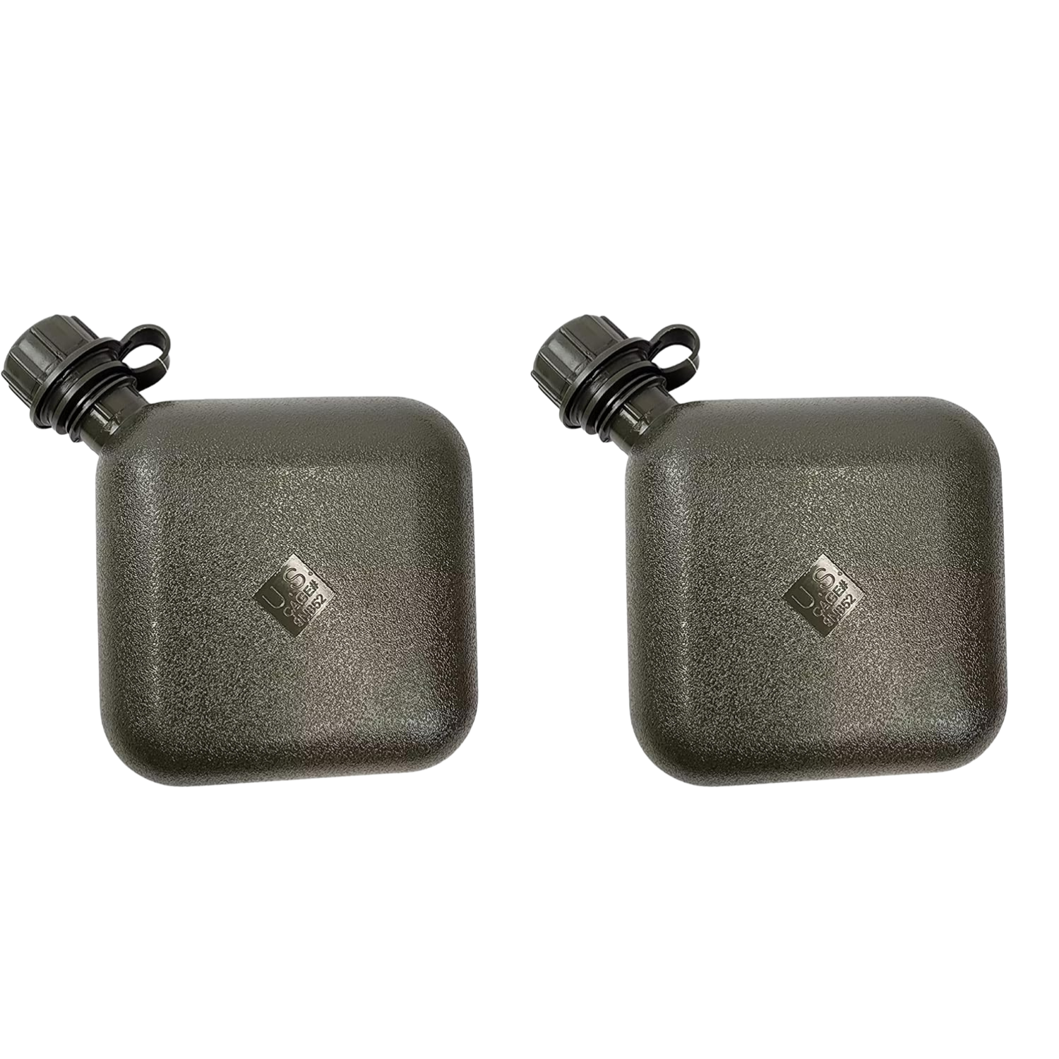2 Pack 2 Quart Canteen Standard Issue Olive Drab Green - New - *mocinc.1982*