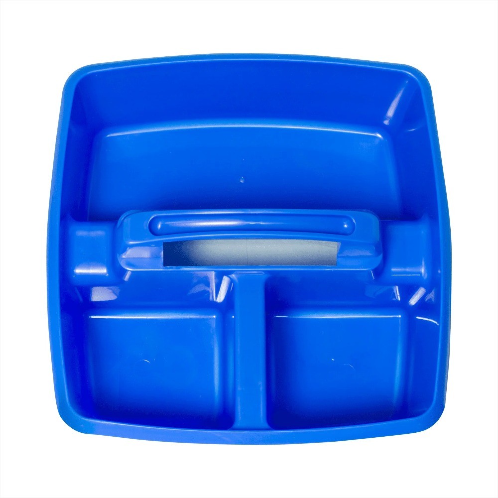 Storex Plastic Desktop Organizer Caddy with Handle, Assorted, Set of 5