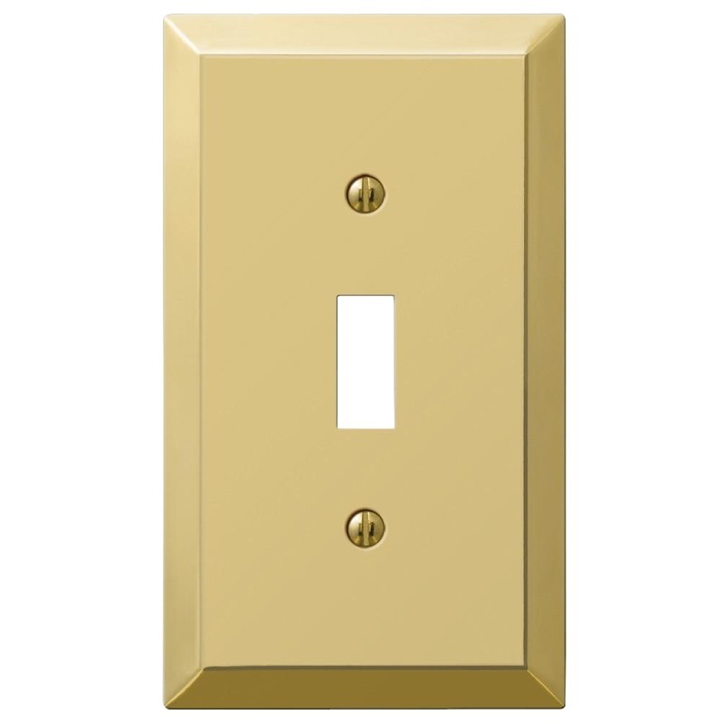 Amerelle 163TBR Wallplate, Traditional, 4-15/16 in L, 2-7/8 in W, 1-Gang, Polish