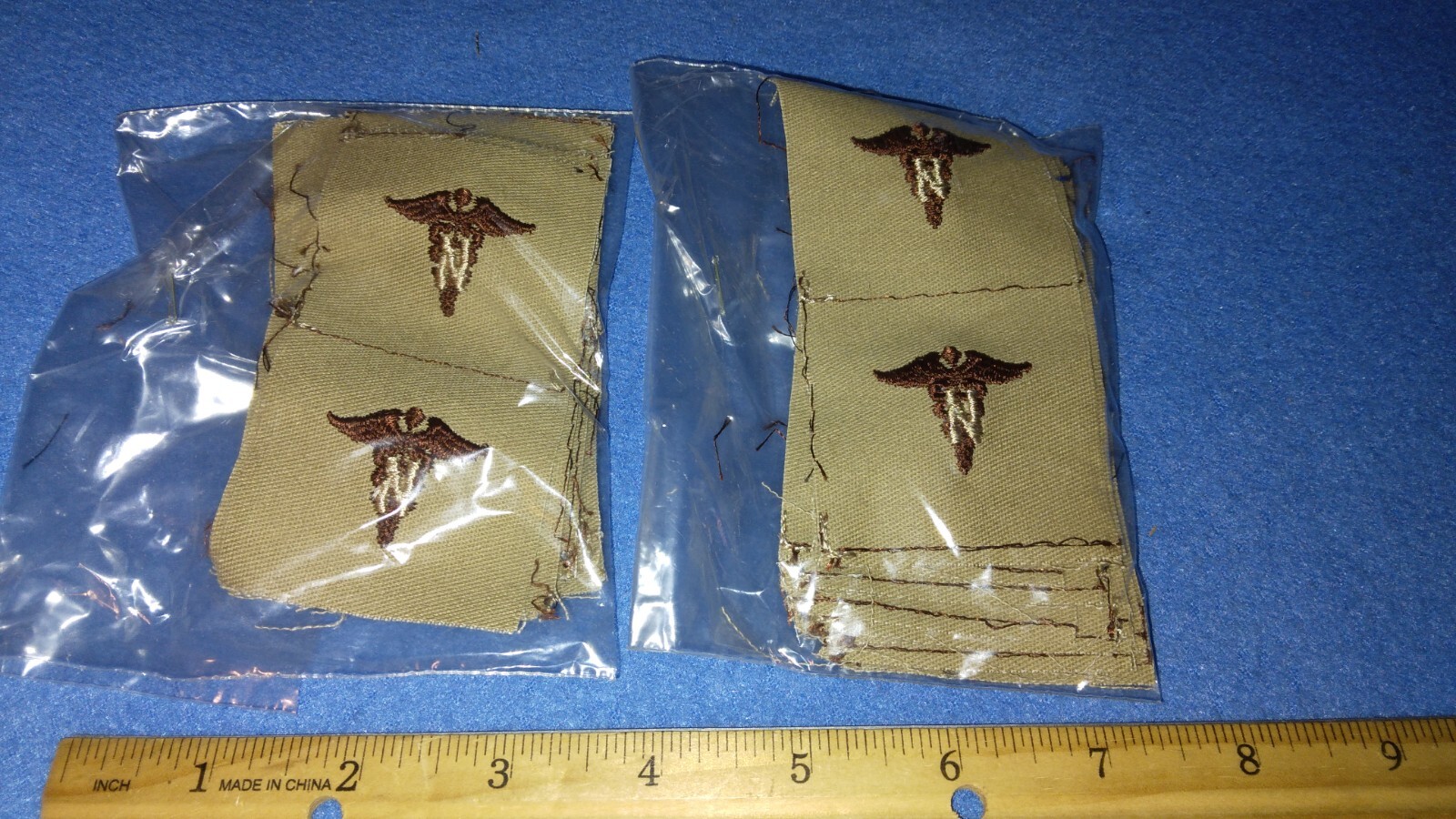 BUNDLE OF 24 PAIRS - U.S. ARMY DESERT NURSE Badge Sew-On PATCHES - NEW