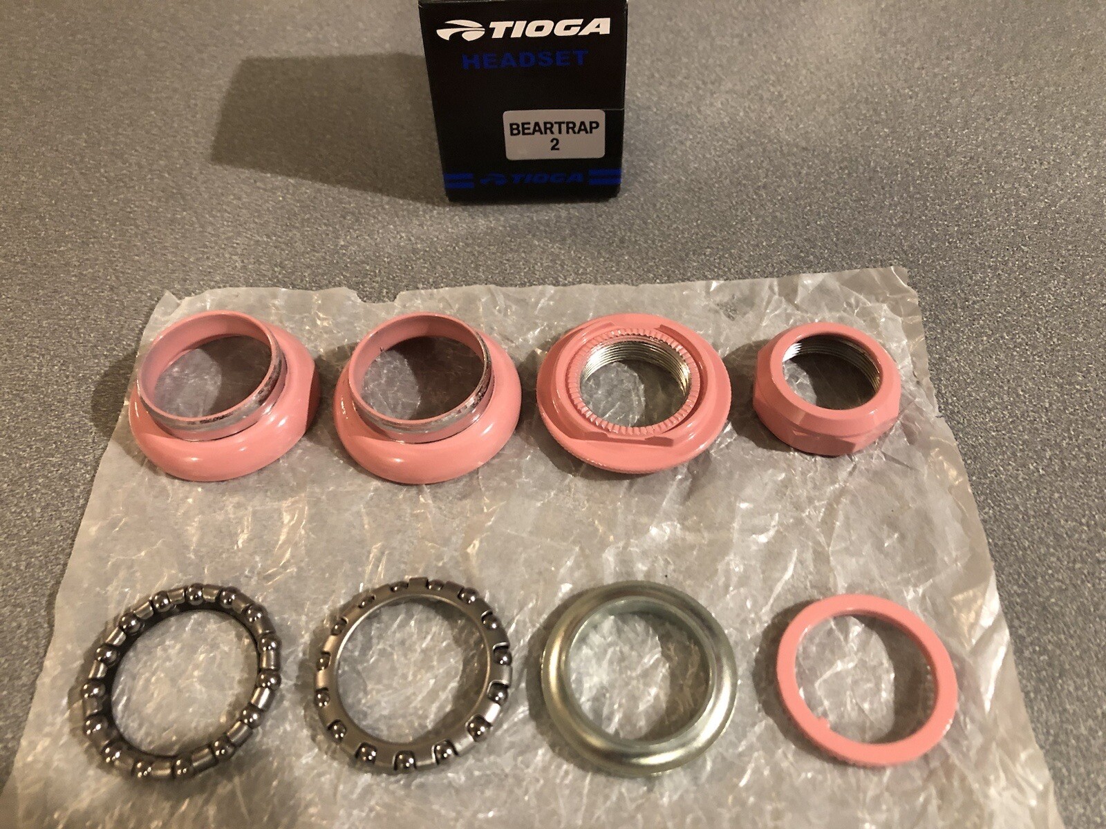 OLD SCHOOL BMX TIOGA BEARTRAP 2 HEADSET HUTCH PINK 1" threaded NEW