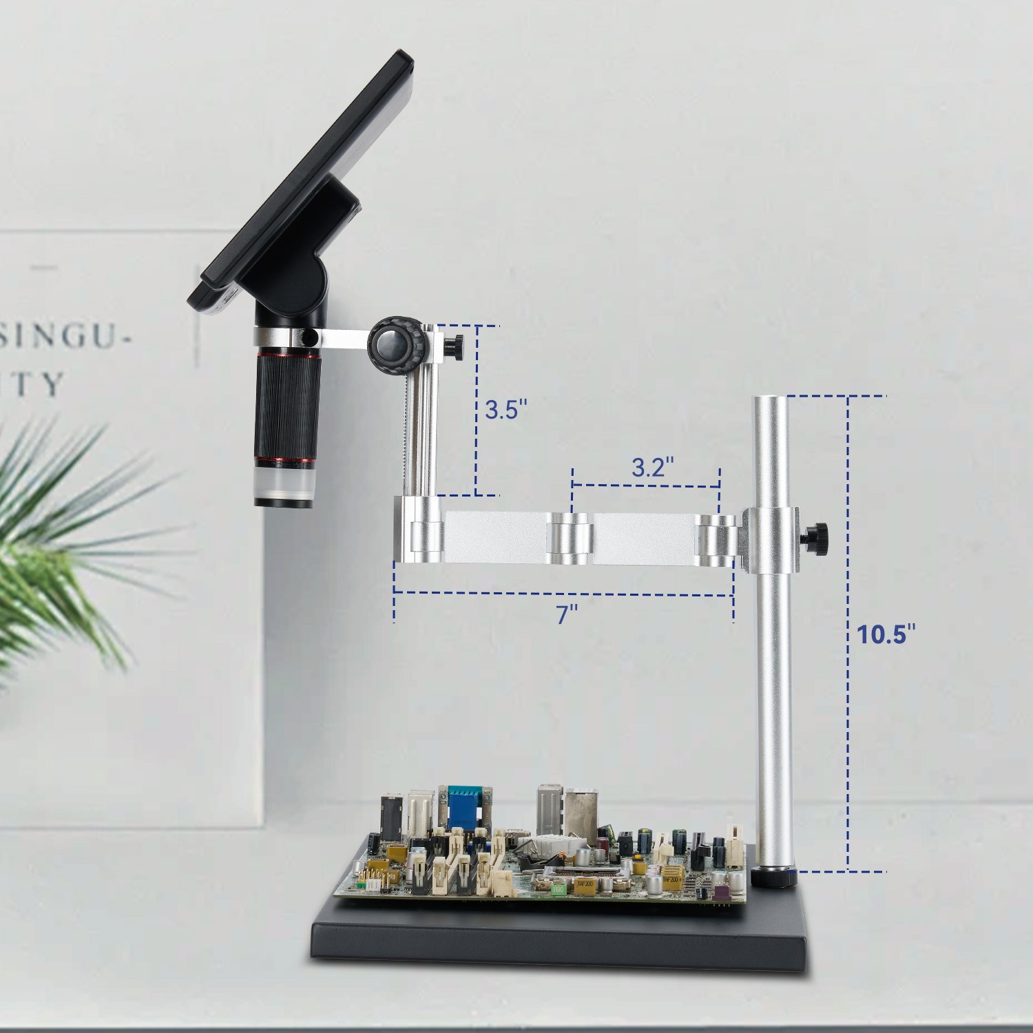 TOMLOV 4K Digital Microscope Spin Arm Soldering Microscope 52MP Coin MicroScope