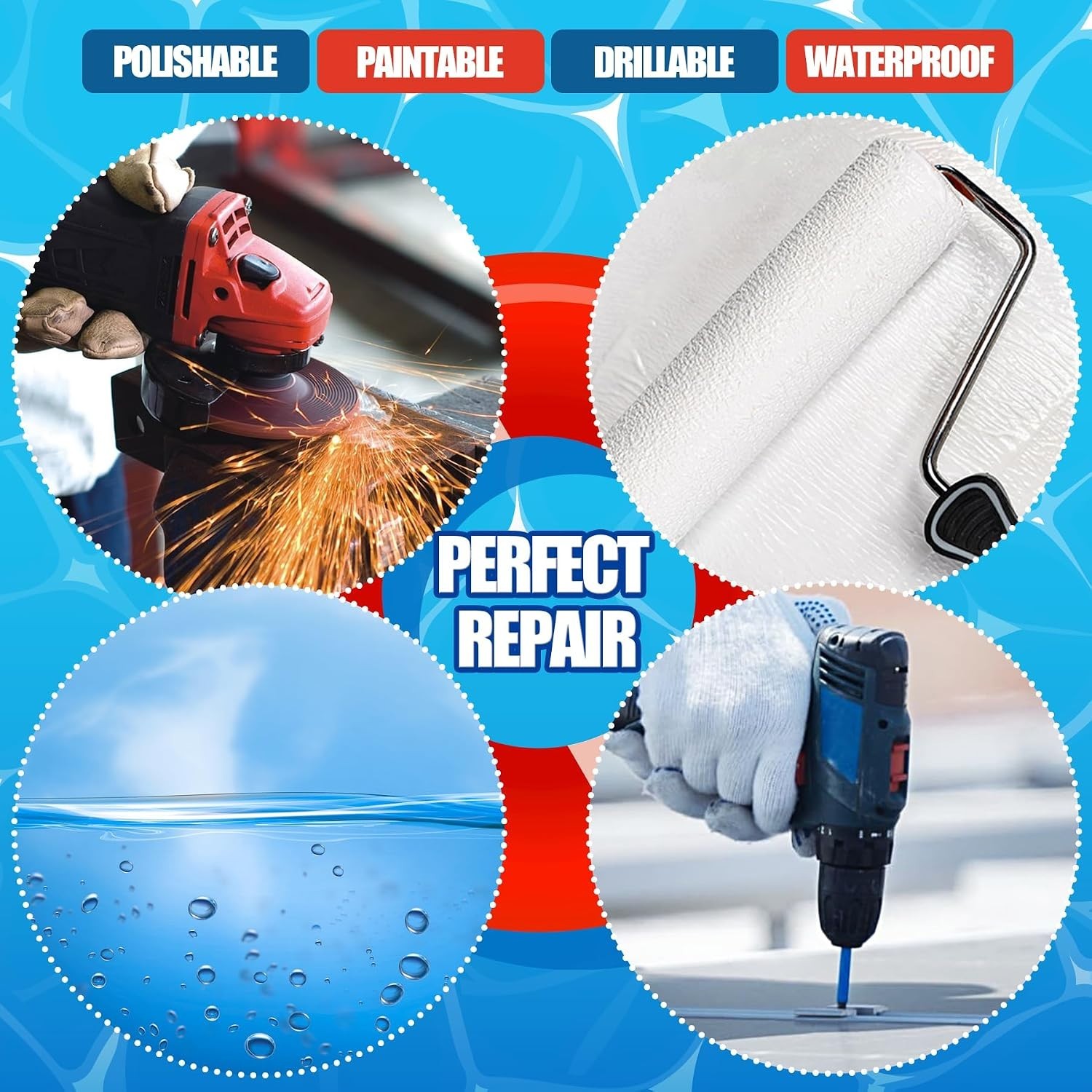 10oz Waterproof Epoxy Putty for Pools & More - Easy Underwater Application