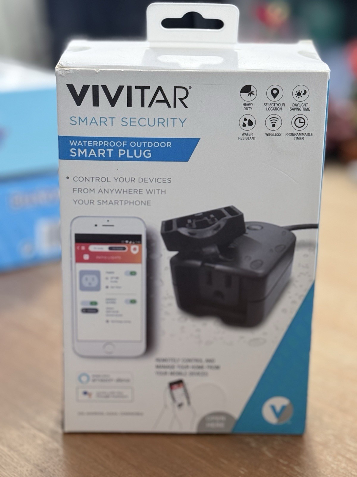 Vivitar Smart Security Waterproof Outdoor Smart Plug-Alexa and Google Assistant