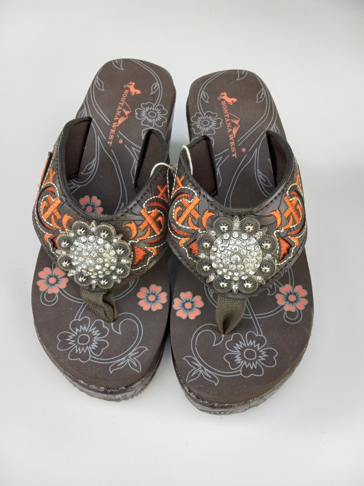 Montana WEST Platform HIGH heel Embroidered SANDAL