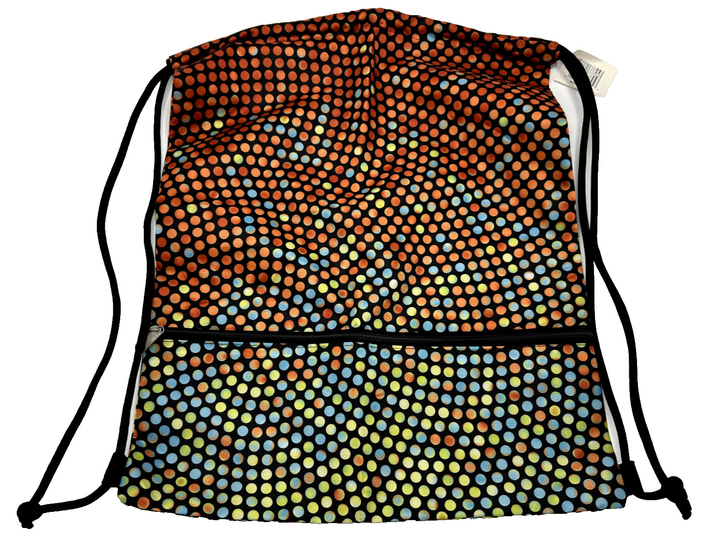 3M Post It Scotch Drawstring Backpack Front Zipper Pouch Multicolor 16 x 20"