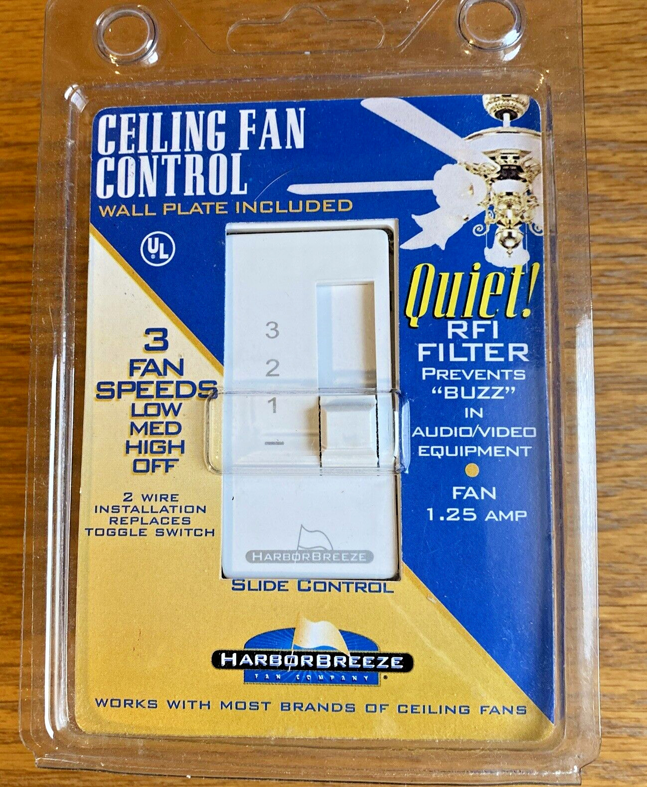 Harbor Breeze Ceiling Fan Control 3 Fan Speeds #835L