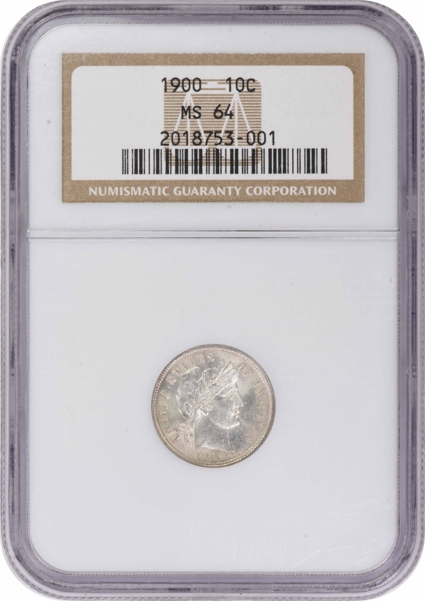 1900 Barber Silver Dime MS64 NGC