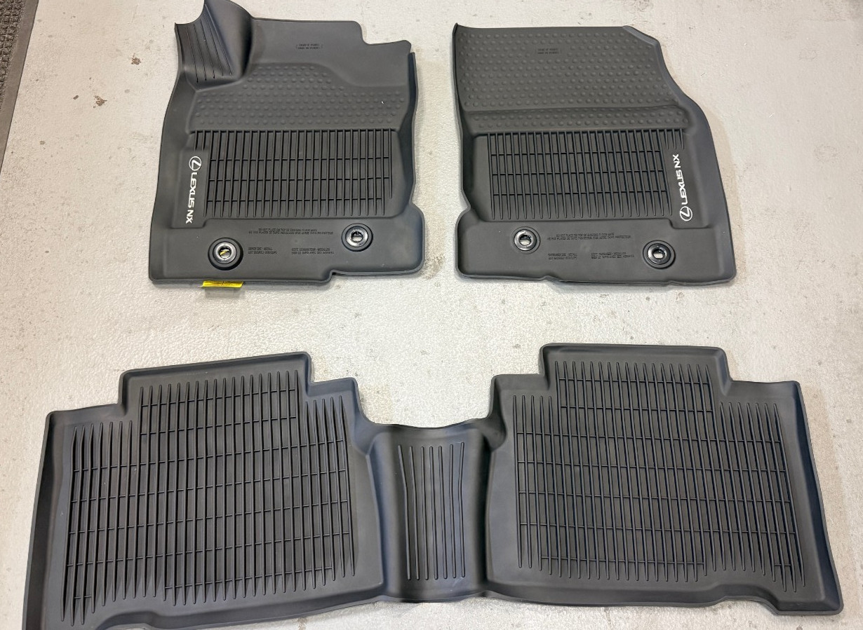 LEXUS NX200T/300/300H  2015-2021 3PCS BLACK ALL WEATHER LINERS PT206-78160-20