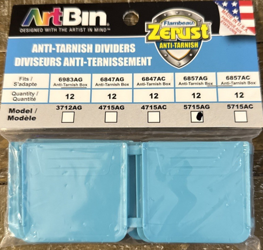 ArtBin Anti Tarnish Dividers 5715AG Blue-Brand New-SHIPS N 24 HOURS!