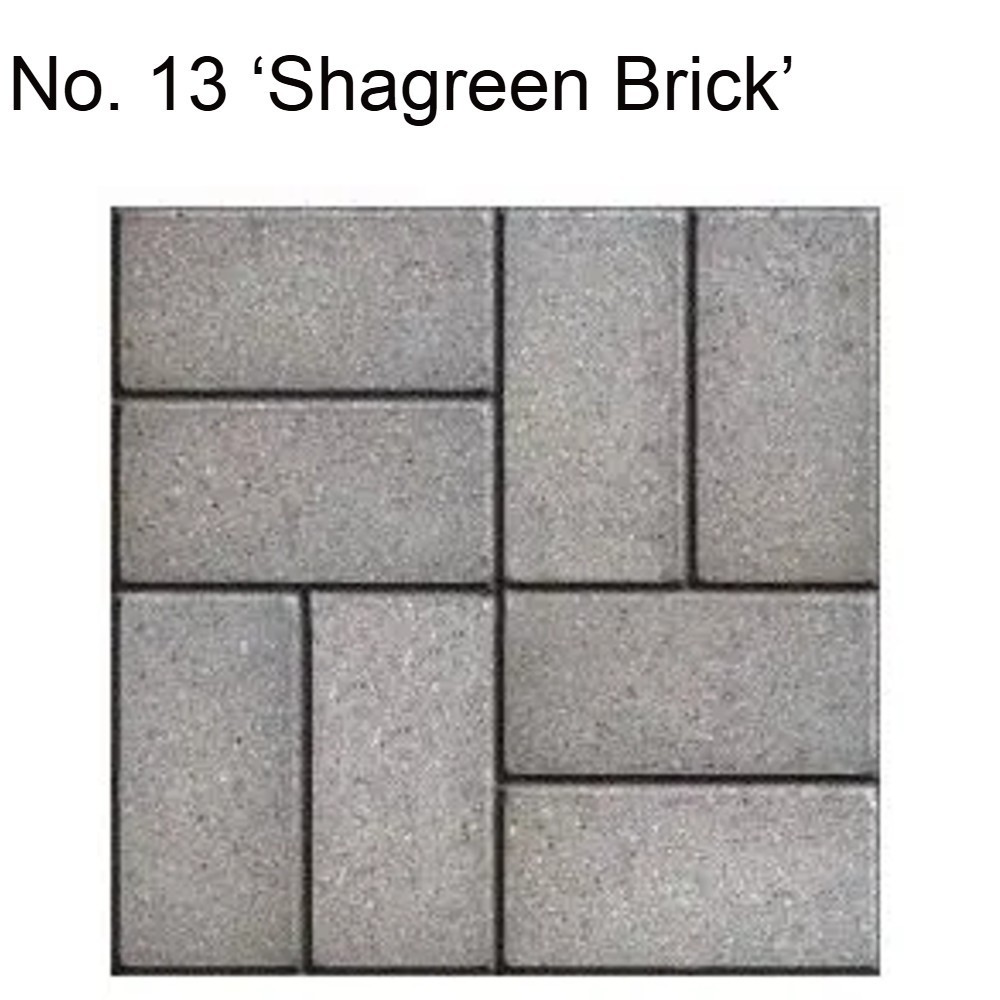 Plastic Mould for making tile No. 13 ‘Shagreen Brick’ Concrete Interior