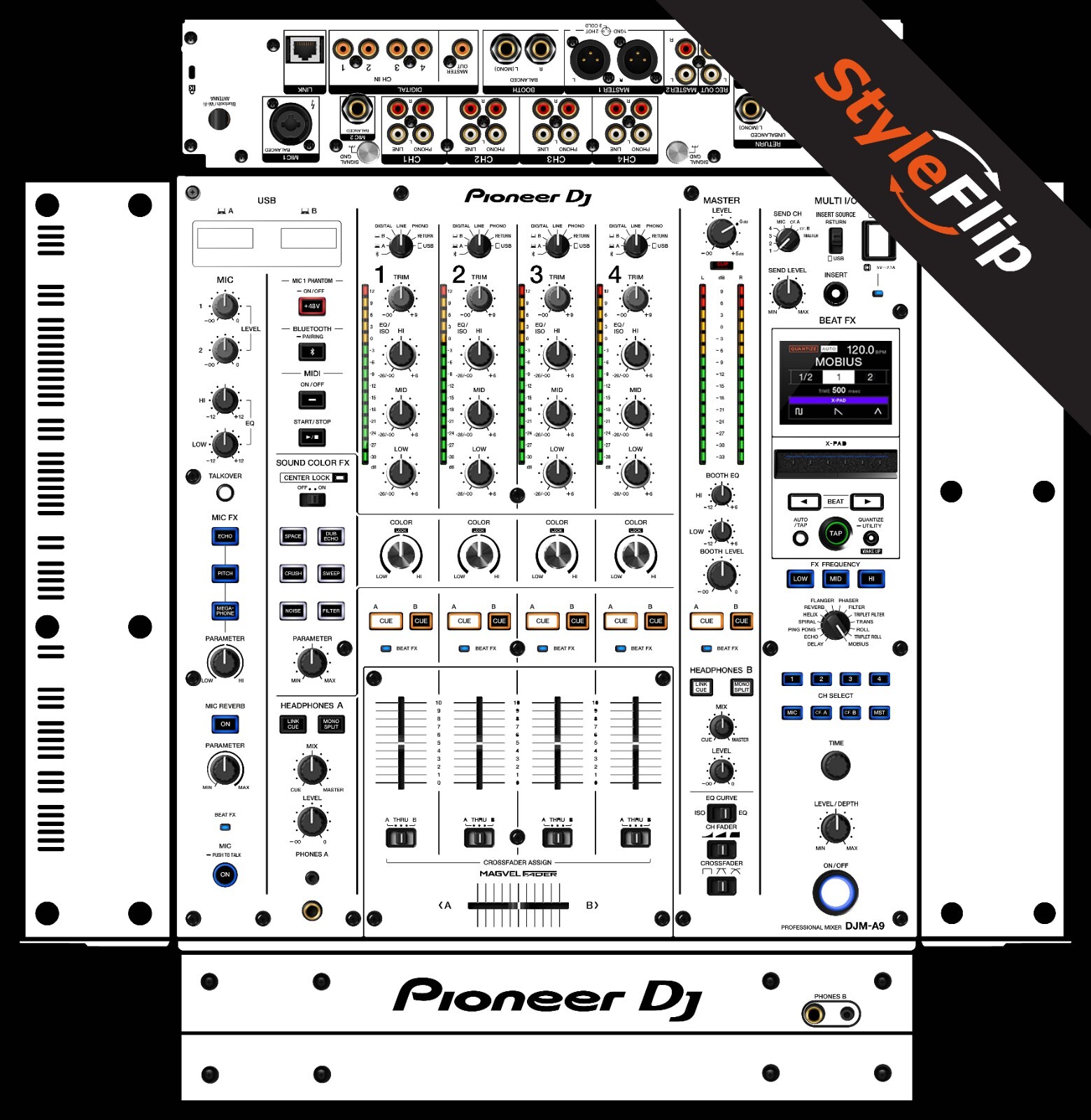 Pioneer DJM-A9 Skin | Color White | Protective Decal | StyleFlip Skins