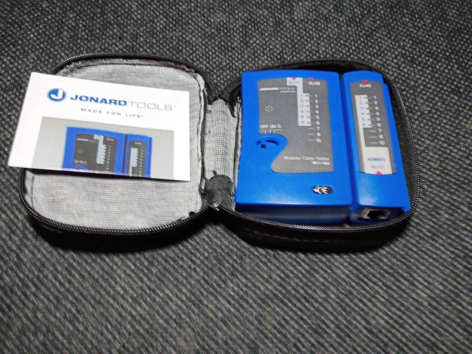 JONARD TOOLS MCT-468 Modular Cable Tester with Carrying Case