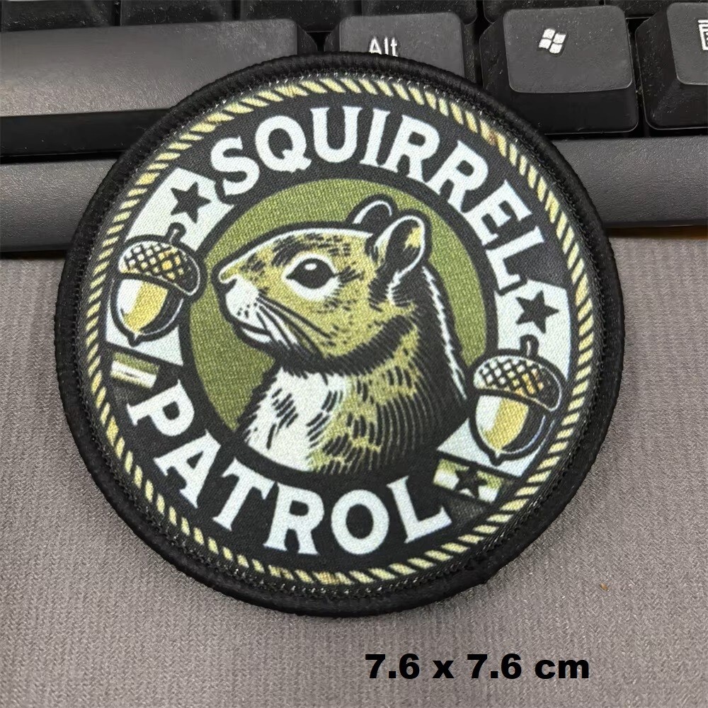 Squirrel Patrol Humorous Hook & Loop Tactical Morale Patch