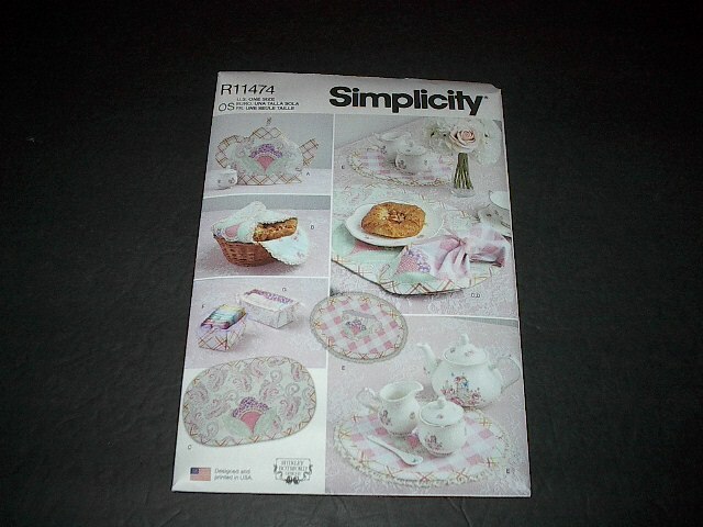 New Issue Simplicity Pattern 9573 Chic Tabletop Accessories  Muffin Basket Uncut