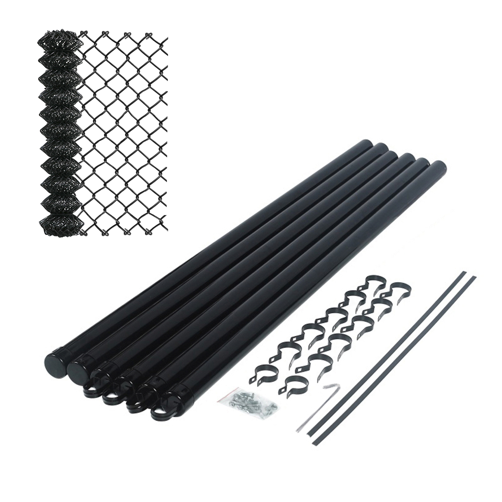 ALEKO Heavy-Duty Galvanized Steel Chain Link Fence Kit – 6x50 ft.