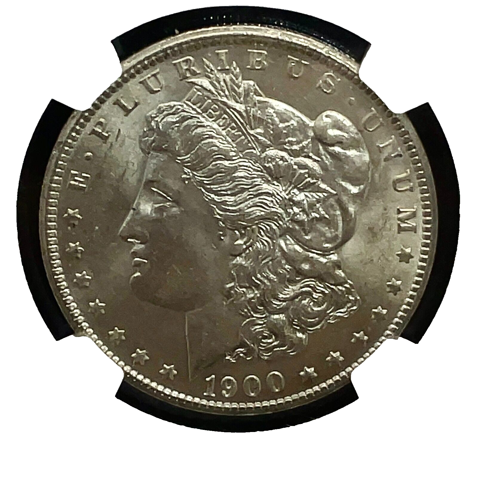 1900-O Morgan Silver Dollar REVERSE STRUCK THRU Mint Error NGC MS64